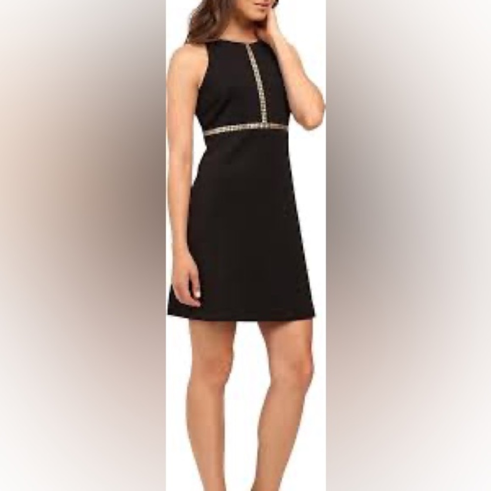 MICHAEL Michael Kors Black Dress with Gold Accents